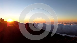 view from the summit of haleakala volcano on the island of maui in hawaii