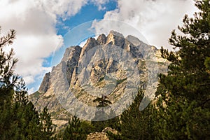 View of the summit of Lombarduccio, a mountain of the Monte Rotondo massif 2261 meters above sea level