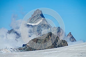 View of the summit of Matterhorn, Monterosa massiv in the Alps