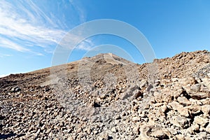 View of summit of Mt Teide, Tenerife, Spain