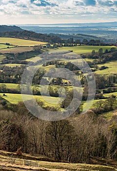 View from the summit of Painswick Beacon in the Cotswolds, Goucestershire, UK photo