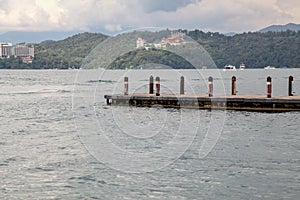 view of sun moon lake at taiwan