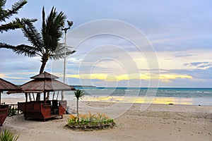 View of sun rising above the horizon at Bantayan Island