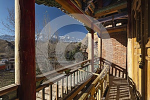 View of Sunan Mati Temple Scenic Area during Autumn, Zhangye, Gansu, China