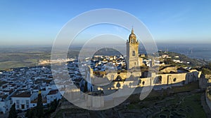 View of the sunrise in the municipality of Medina Sidonia, in the province of Cadiz, Spain