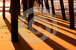 View of sunrise from Virginia Beach Fishing Pier , Virginia Beach, VA