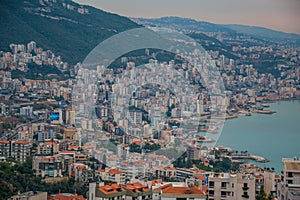 A view at sunset from jounieh