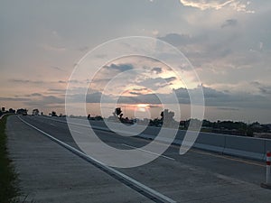 View sunset in sragen