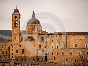 View at sunset of Urbino, UNESCO World Heritage.