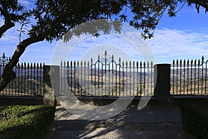 View of surrounding valley and hills of The Serrania de Ronda from Maria Auxiliadora viewpoint