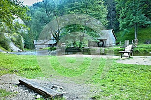 A view of the surrounding water mill in Mlyny - Oblazy Kvacianska valley in Slovakia.