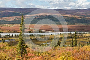 View of the Susitna River along the Denali Highway, Alaska