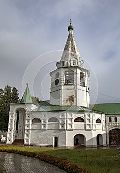 View of Suzdal Kremlin: Cathedral of the Nativity of the Virgin, bell tower. Suzdal, Golden Ring of Russi