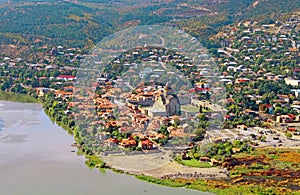 View of Svetitskhoveli Cathedral in Mtskheta photo