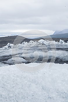 This is a view of the Svínafellsjökull glacier in Iceland, a great place for hiking