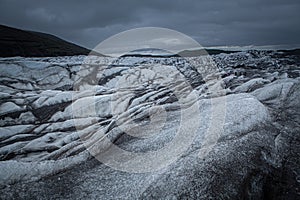 This is a view of the Svínafellsjökull glacier in Iceland, a great place for hiking