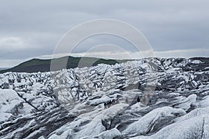 This is a view of the Svínafellsjökull glacier in Iceland, a great place for hiking