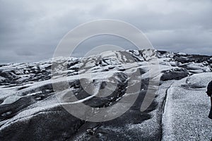 This is a view of the Svínafellsjökull glacier in Iceland, a great place for hiking