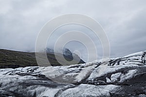This is a view of the Svínafellsjökull glacier in Iceland, a great place for hiking