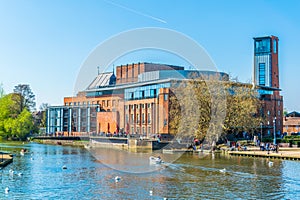 View of the Swan theatre hosting the Royal Shakespeare Company in Stratford upon Avon, England