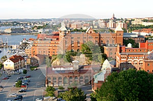View upon Swedish GÃ¶teborg and channel
