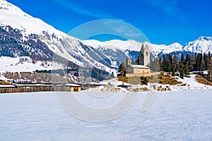 View of Switzerland Landscape with San Gian Church