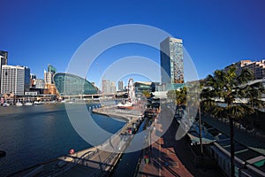 View of Sydney Harbour and City Skyline of Darling Harbour and Barangaroo Australia