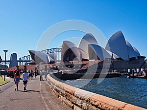 Sydney Opera House and Harbour Bridge, Bennelong Point, NSW, Australia