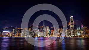 View of Symphony of lights in Hong kong