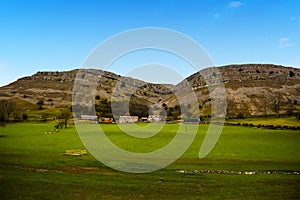 A view of the syncline of the Eglwyseg Mountain above Llangollen, Wales