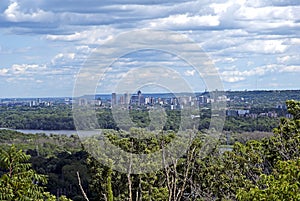 View from Syndenham lock out to Hamilton, Ont,Canada