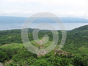 A view from the Taal volcano mountain, Philippines