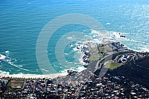 View from Table Mountain, South Africa, Cape-Town, cityscape