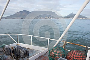 View of Table Mountain from within Table Bay