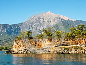 View  of Tahtali  mountain in Turkey