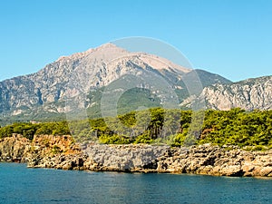 View of Tahtali  mountain in Turkey