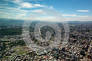 The view from the Taipei101 Tower in Taipei, Taiwan. photo