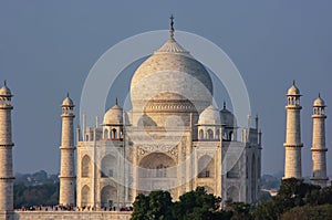 View of Taj Mahal in Agra, Uttar Pradesh, India