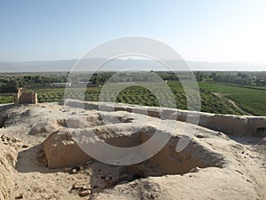 View from takht-e Rostam in Balkh town, Afghanistan.