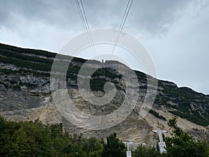 View of a tall mountain Cliff