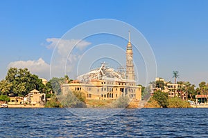 View of tall TV tower in Cairo, Egypt