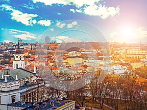 View of Tallinn, Estonia in the early spring in sunny day.