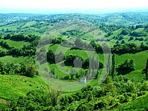 A view of the tame and picturesque landscape of the area of Sveta Jana Croatia / Pogled na pitomi i slikoviti krajolik