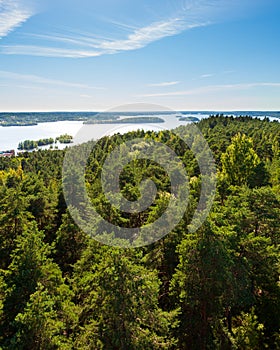 View of Tampere Finland taken at Pyynikki lookout tower