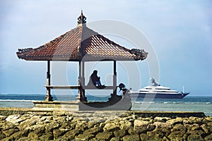 View of Tanjung Benoa beach in Bali, Indonesia