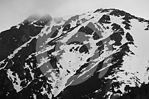 View of Tatra mounains.Tatra mountains in the morning