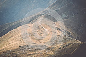 View of Tatra Mountains in Slovakia - vintage effect