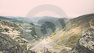 View of Tatra Mountains in Slovakia - vintage effect