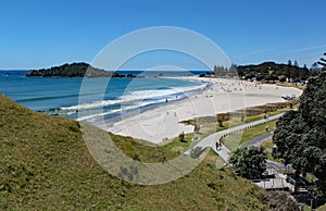 View of Tauranga from Mount Maunganui in New Zealand