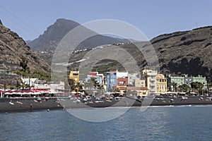 View of  Tazacorte village at La Palma. Canary Islands.